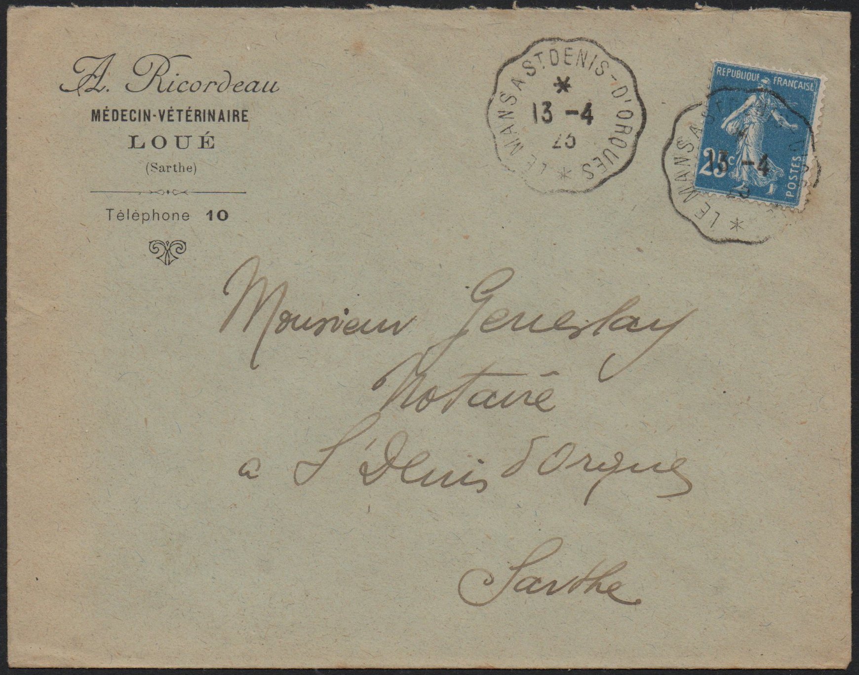 courrier-convoyeur Le Mans - St Denis d'Orques